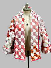 Quilt coat jacket "put a bow on it" ooak-up to XL